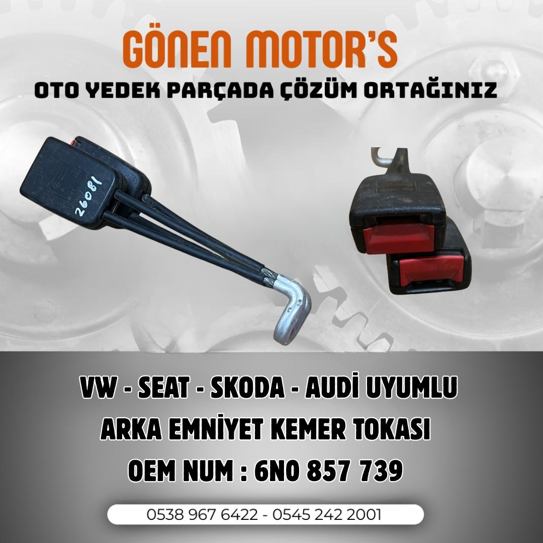 027 - Volkswagen Polo 6N Arka Emniyet Kemeri Tokası – OEM: 6N0857739
